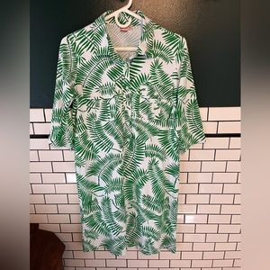 Persifor Winpenny palm fern print dress